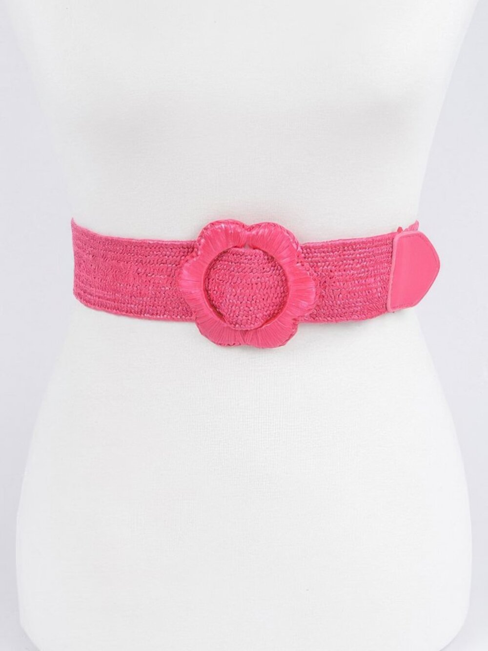Faux Straw Elastic Belt